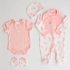 Baby Girl Clothing Set Bunny 5 Piece