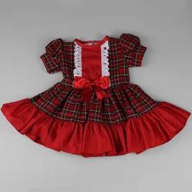 Baby Girl Red Tartan Dress  - Christmas Dress