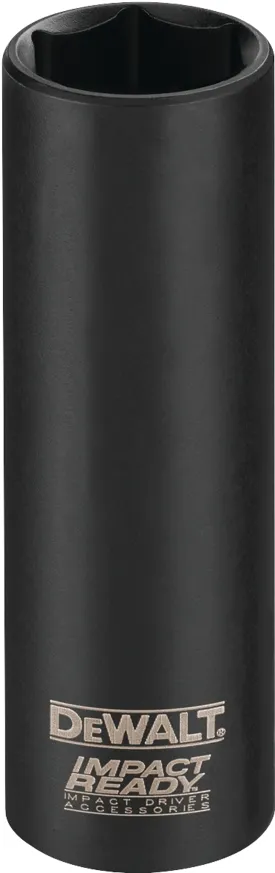 DeWALT IMPACT READY DW2285 Impact Socket, 7/16 in Socket, 3/8 in Drive, Square Drive, 6-Point, Steel, Black Oxide :EA: QUANTITY: 1
