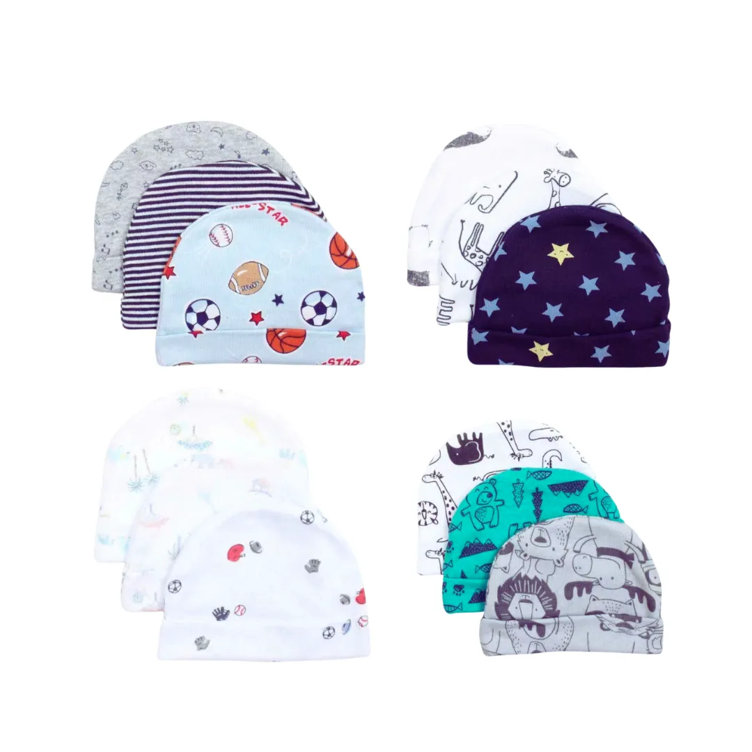 Earth Bebe New Born Baby Caps (3Pcs)