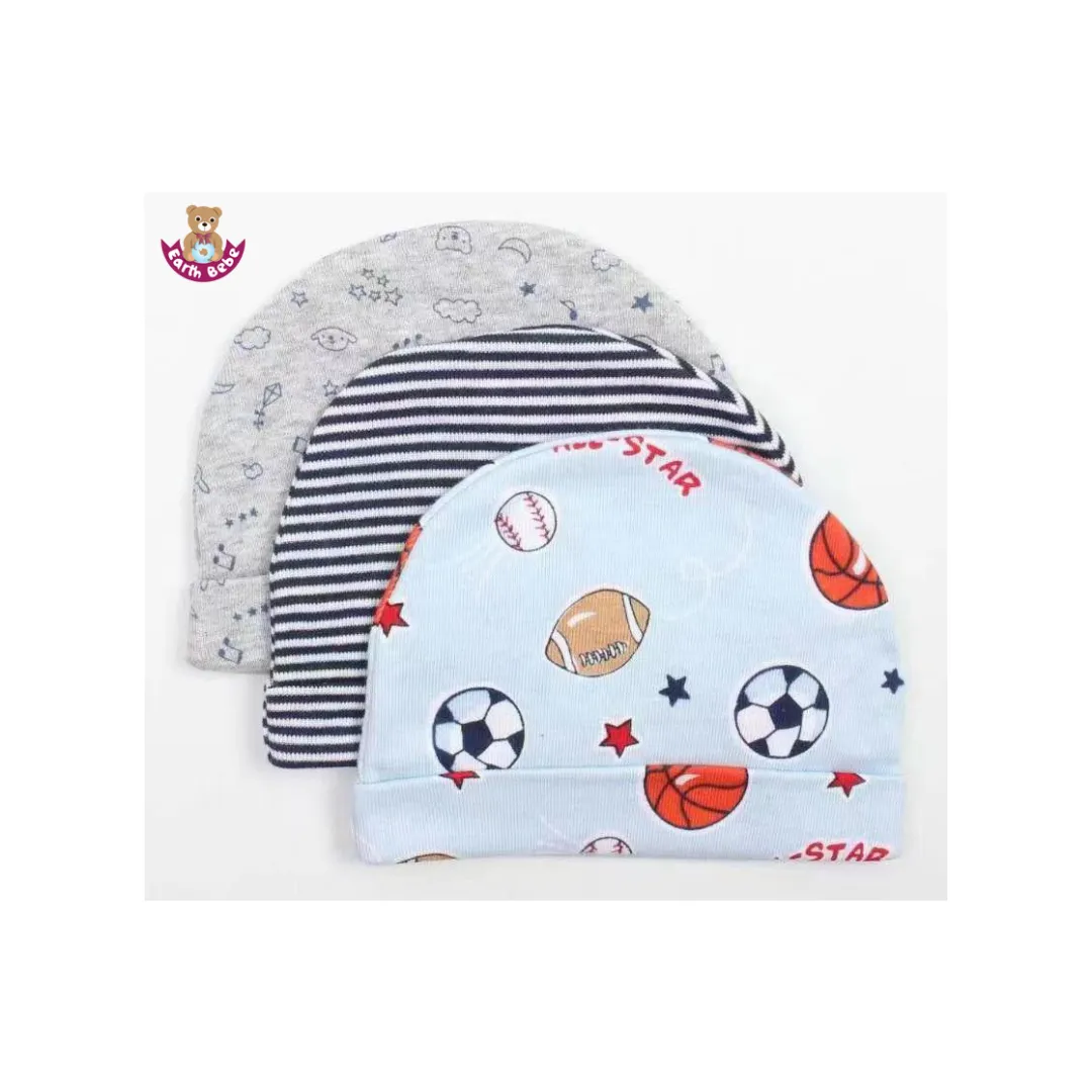 Earth Bebe New Born Baby Caps (3Pcs)