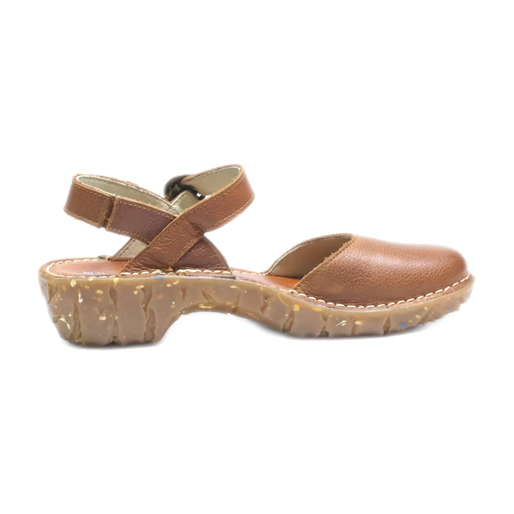El Naturalista Mid-Heel Shoes Leather Brown Colour For Women