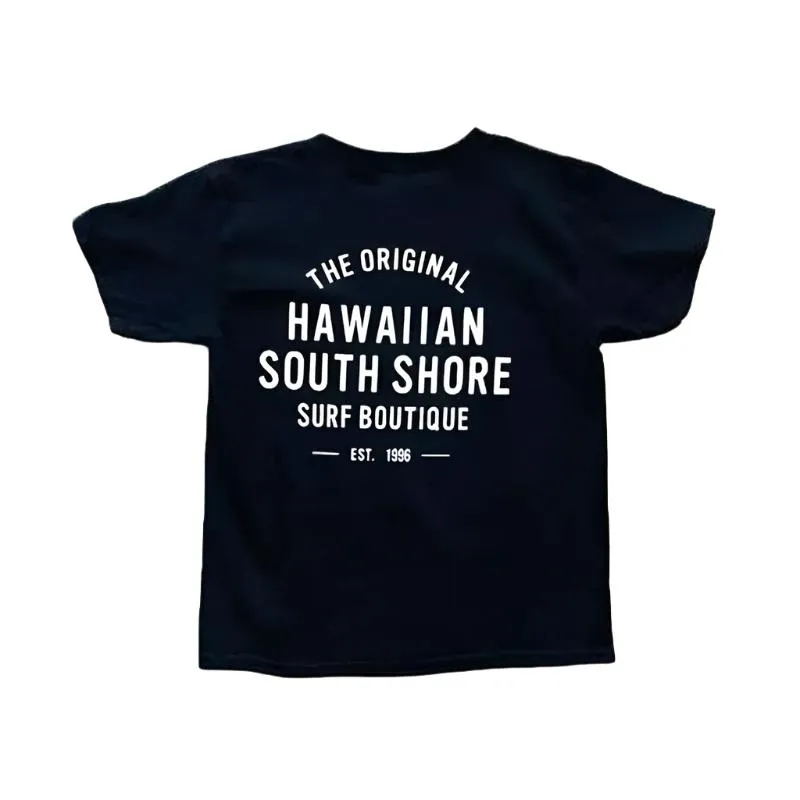 HawaiianSouthShore 1996 Tee Kids Made in Hawaii XS-L Black