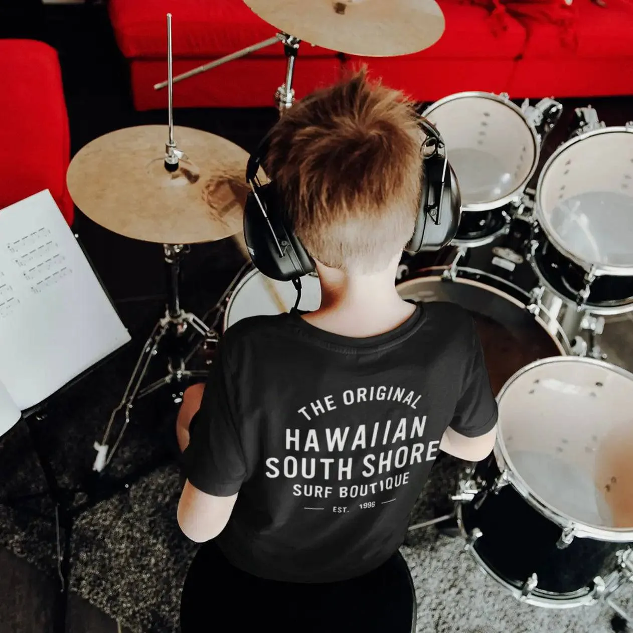 HawaiianSouthShore 1996 Tee Kids Made in Hawaii XS-L Black
