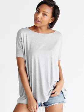 Heather Gray Short Sleeve Top