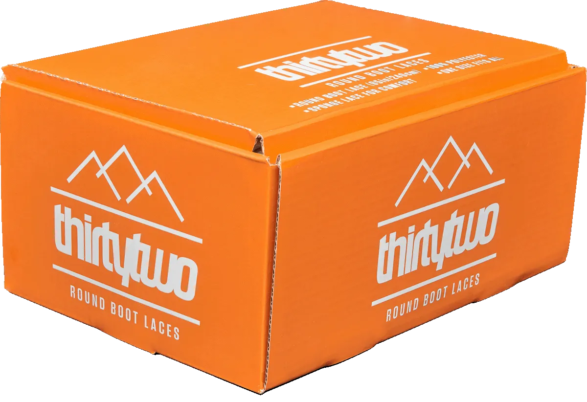 THIRTYTWO SNOWBOARD LACES BOX - BLACK / WHITE (20 PAIRS)
